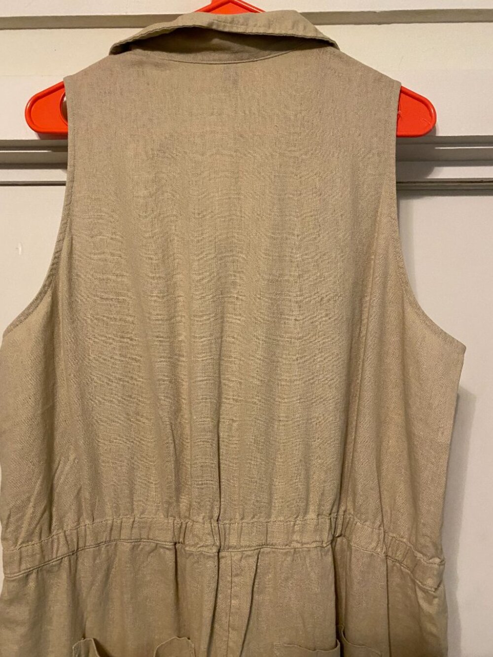 NWT - Universal Thread Goods Co., khaki, sleeveless, jumpsuit, size 16 - Picture 9 of 15
